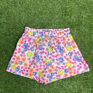 Sandro X Smiley Floral Smiley Face Shorts
